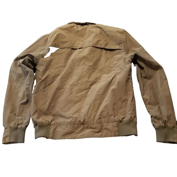 Authentic Superdry Mens Vintage Brown Cloth Size Large Bomber Jacket - Picture 4 of 5